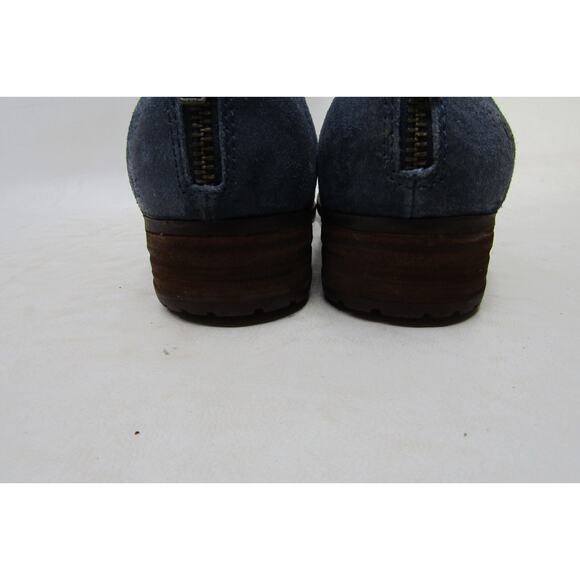 Born Womens Size 11 M Blue Suede Zip Ankle Fashion Boots Bootie - Picture 8 of 11